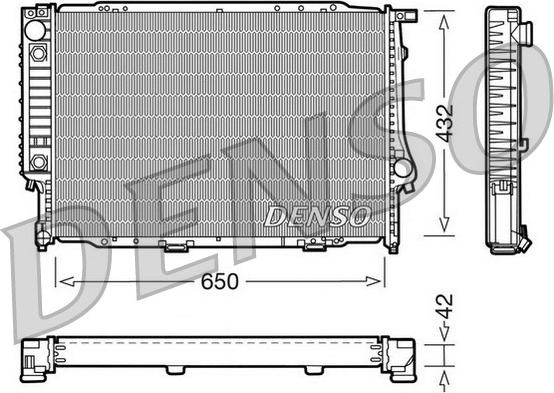 Denso DRM05054 - Radiator, engine cooling autospares.lv