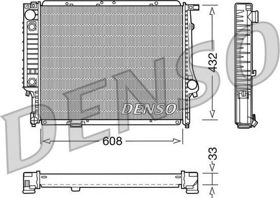 Denso DRM05053 - Radiator, engine cooling autospares.lv