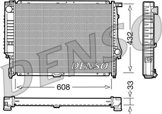 Denso DRM05052 - Radiator, engine cooling autospares.lv