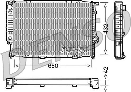 Denso DRM05057 - Radiator, engine cooling autospares.lv