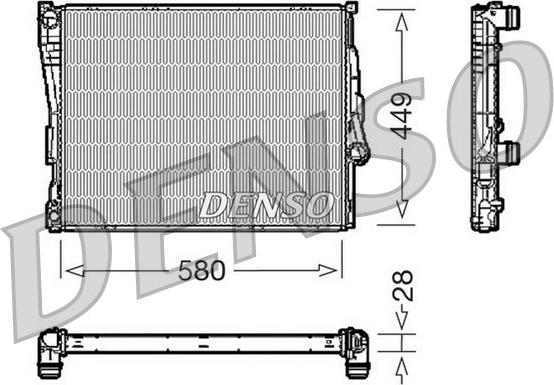 Denso DRM05069 - Radiator, engine cooling autospares.lv