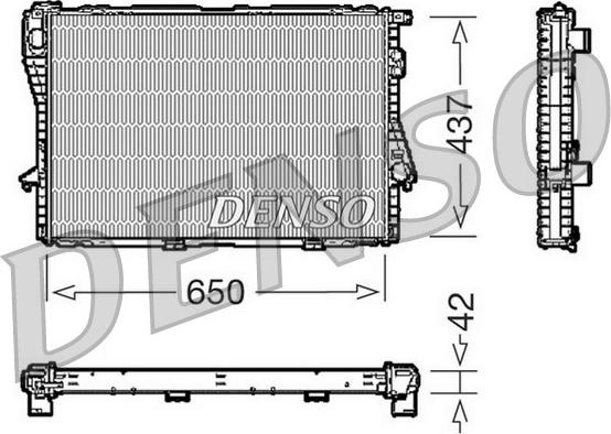 Denso DRM05068 - Radiator, engine cooling autospares.lv