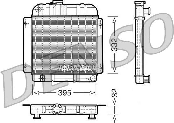 Denso DRM05001 - Radiator, engine cooling autospares.lv