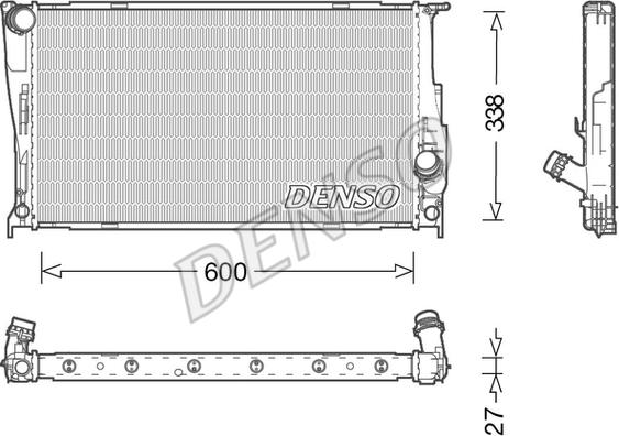 Denso DRM05003 - Radiator, engine cooling autospares.lv