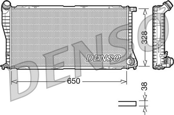 Denso DRM05002 - Radiator, engine cooling autospares.lv