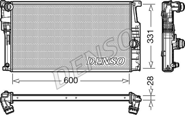 Denso DRM05014 - Radiator, engine cooling autospares.lv