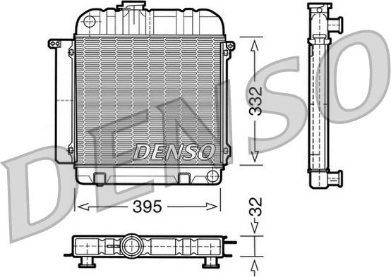 Denso DRM05010 - Radiator, engine cooling autospares.lv
