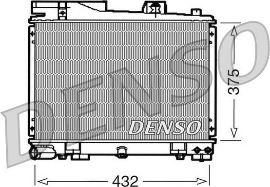 Denso DRM05034 - Radiator, engine cooling autospares.lv