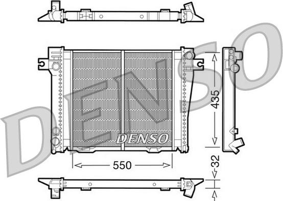 Denso DRM05036 - Radiator, engine cooling autospares.lv