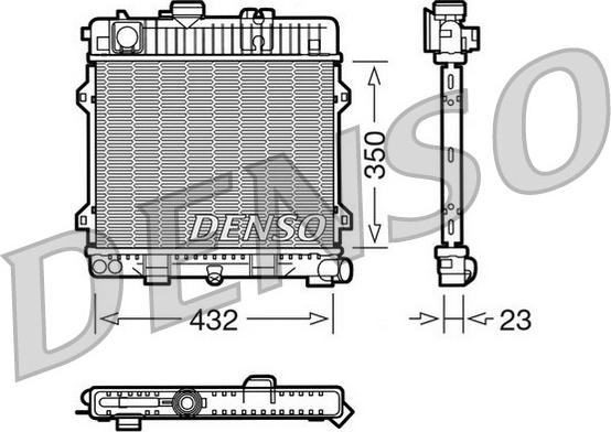 Denso DRM05024 - Radiator, engine cooling autospares.lv