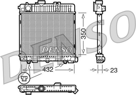 Denso DRM05025 - Radiator, engine cooling autospares.lv