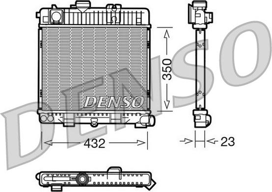 Denso DRM05026 - Radiator, engine cooling autospares.lv