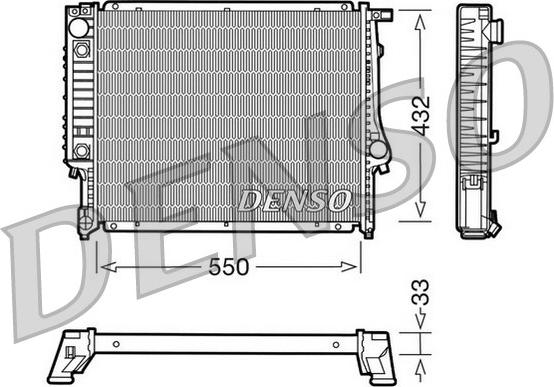 Denso DRM05020 - Radiator, engine cooling autospares.lv