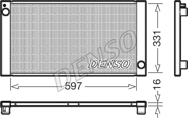 Denso DRM05121 - Radiator, engine cooling autospares.lv