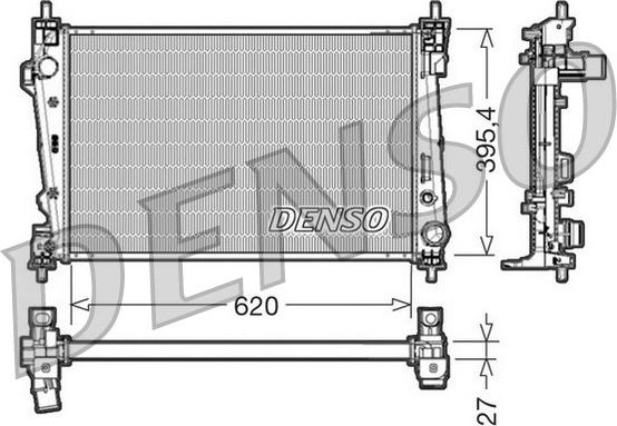 Denso DRM01007 - Radiator, engine cooling autospares.lv