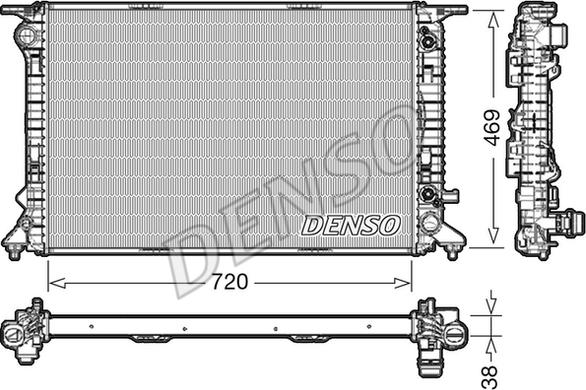 Denso DRM02041 - Radiator, engine cooling autospares.lv