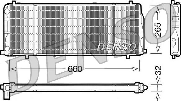 Denso DRM02004 - Radiator, engine cooling autospares.lv