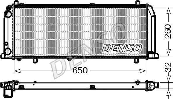 Denso DRM02008 - Radiator, engine cooling autospares.lv