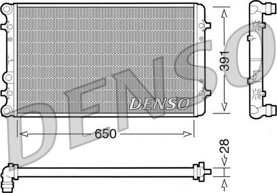 Denso DRM02007 - Radiator, engine cooling autospares.lv