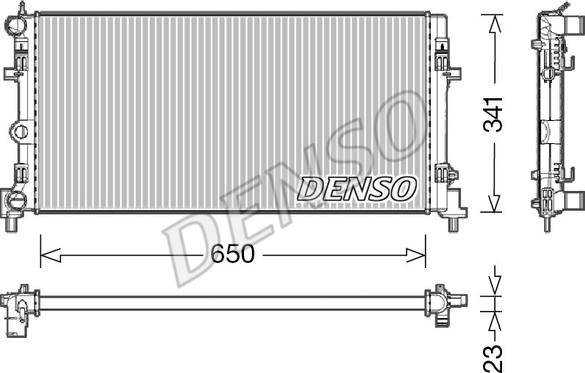 Denso DRM02015 - Radiator, engine cooling autospares.lv