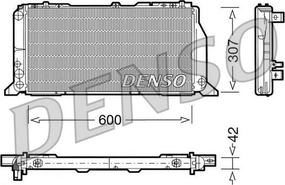 Denso DRM02013 - Radiator, engine cooling autospares.lv