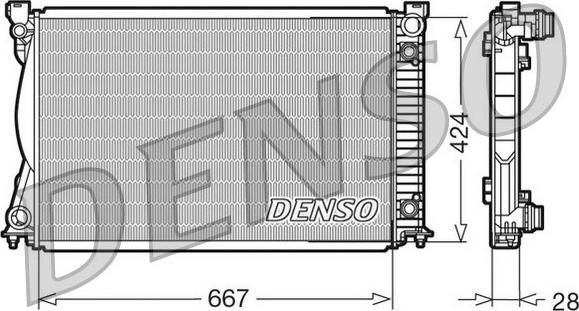 Denso DRM02039 - Radiator, engine cooling autospares.lv