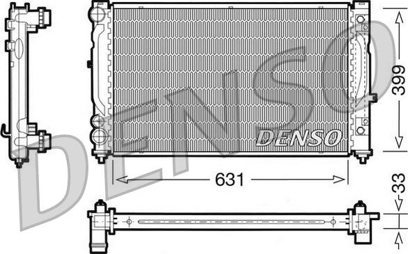 Denso DRM02030 - Radiator, engine cooling autospares.lv