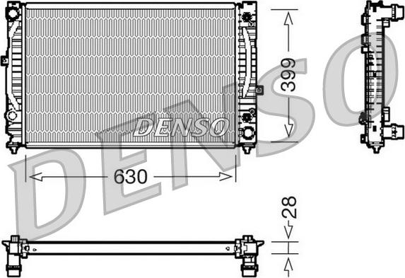 Denso DRM02031 - Radiator, engine cooling autospares.lv