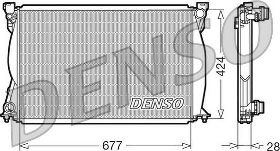 Denso DRM02038 - Radiator, engine cooling autospares.lv