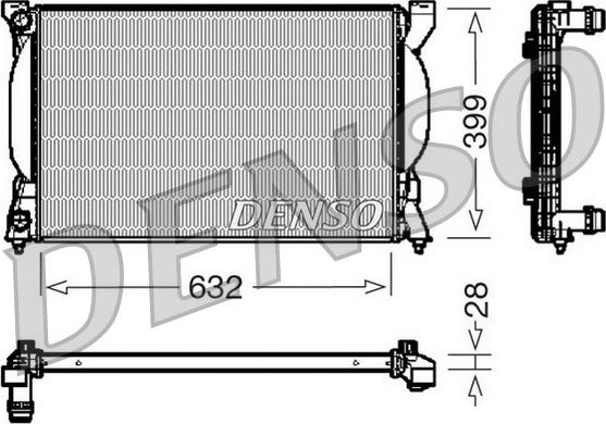 Denso DRM02033 - Radiator, engine cooling autospares.lv