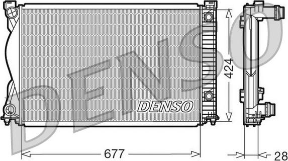Denso DRM02037 - Radiator, engine cooling autospares.lv