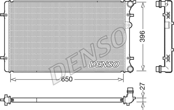 Denso DRM02025 - Radiator, engine cooling autospares.lv