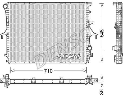 Denso DRM02026 - Radiator, engine cooling autospares.lv