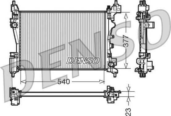 Denso DRM07042 - Radiator, engine cooling autospares.lv