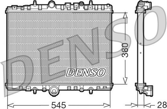 Denso DRM07056 - Radiator, engine cooling autospares.lv