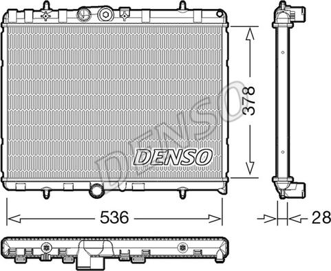 Denso DRM07004 - Radiator, engine cooling autospares.lv