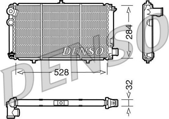 Denso DRM07001 - Radiator, engine cooling autospares.lv