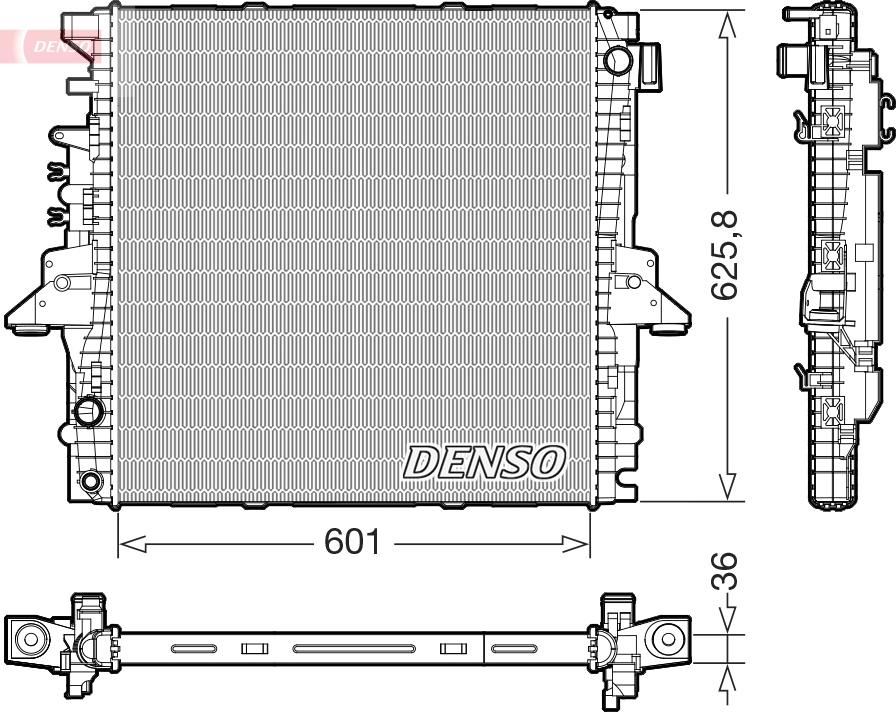 Denso DRM14004 - Radiator, engine cooling autospares.lv