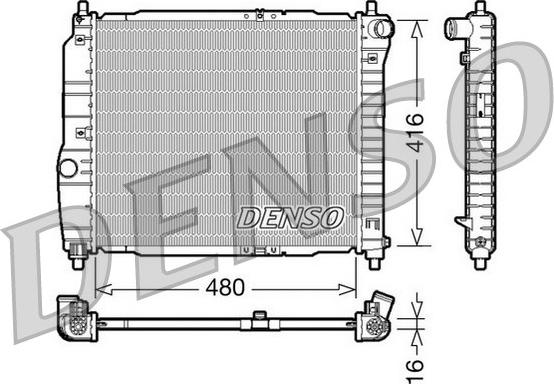 Denso DRM15003 - Radiator, engine cooling autospares.lv