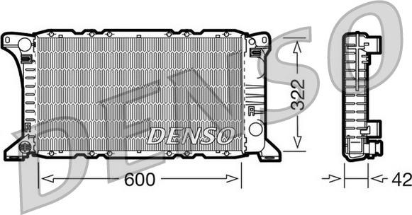 Denso DRM10091 - Radiator, engine cooling autospares.lv