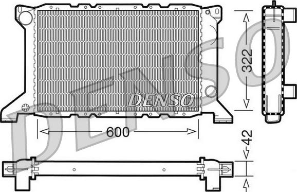Denso DRM10098 - Radiator, engine cooling autospares.lv