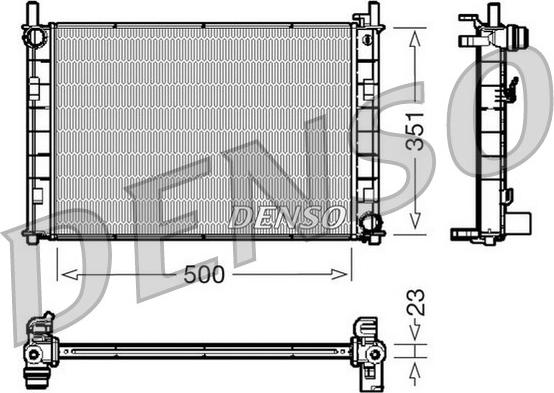 Denso DRM10045 - Radiator, engine cooling autospares.lv