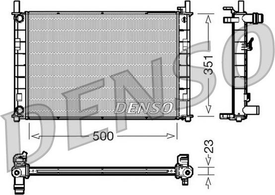 Denso DRM10046 - Radiator, engine cooling autospares.lv