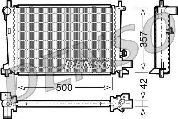 Denso DRM10040 - Radiator, engine cooling autospares.lv