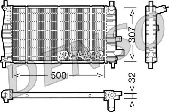 Denso DRM10042 - Radiator, engine cooling autospares.lv