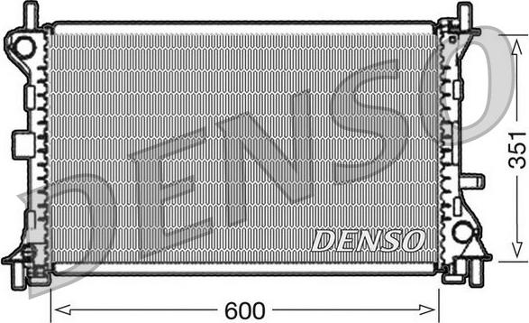 Denso DRM10052 - Radiator, engine cooling autospares.lv