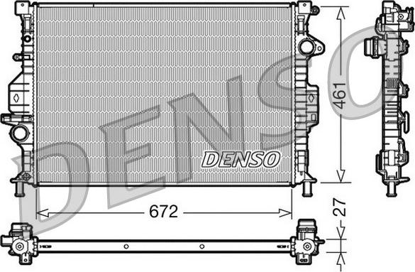 Denso DRM10069 - Radiator, engine cooling autospares.lv