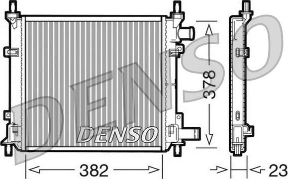 Denso DRM10060 - Radiator, engine cooling autospares.lv