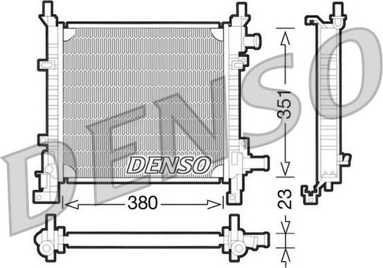 Denso DRM10061 - Radiator, engine cooling autospares.lv