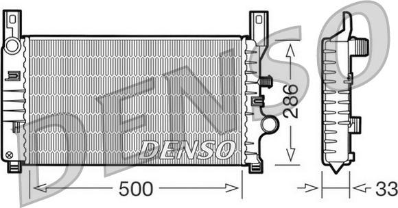 Denso DRM10034 - Radiator, engine cooling autospares.lv